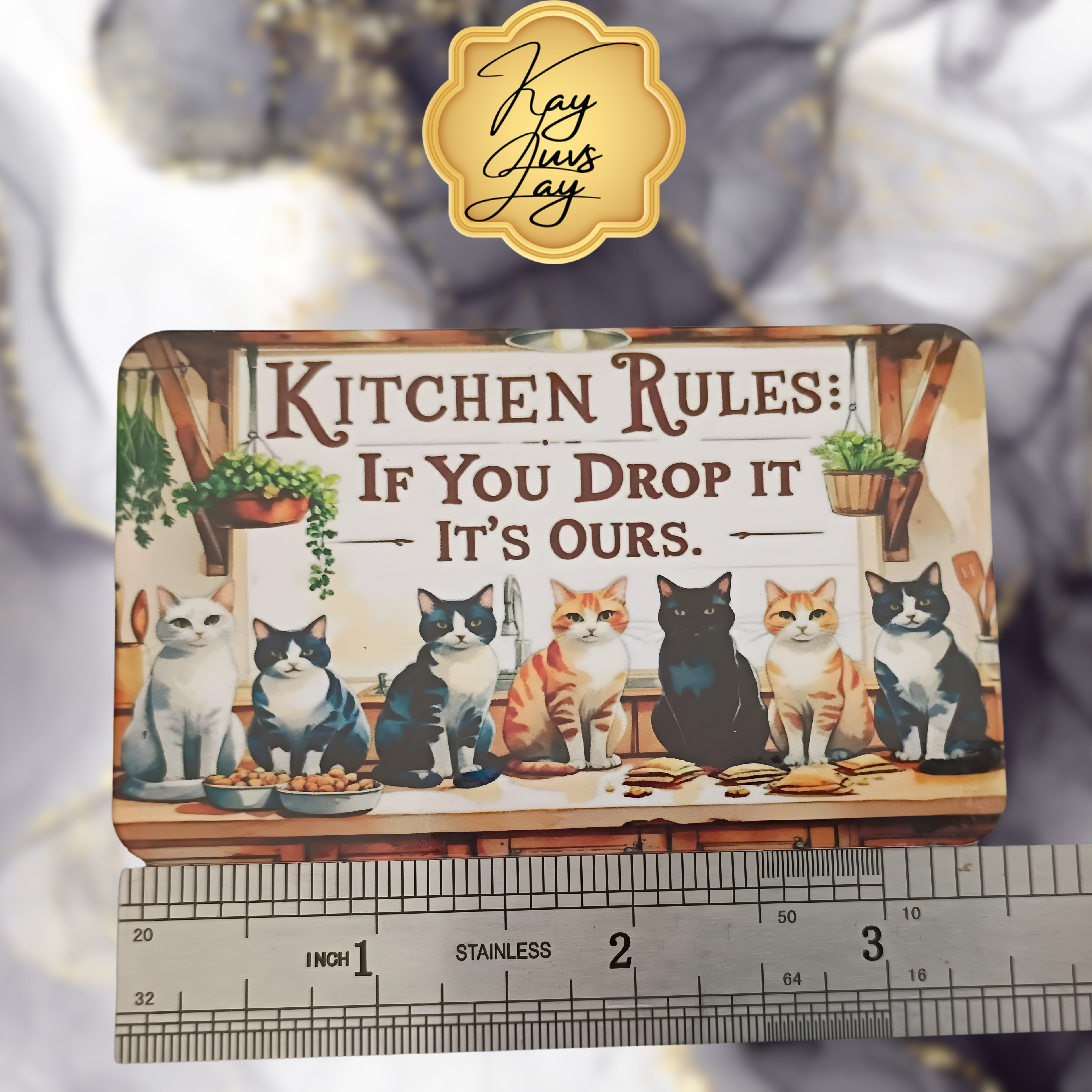 Cat Sublimated Fridge Magnet – Decorative Kitchen Magnet