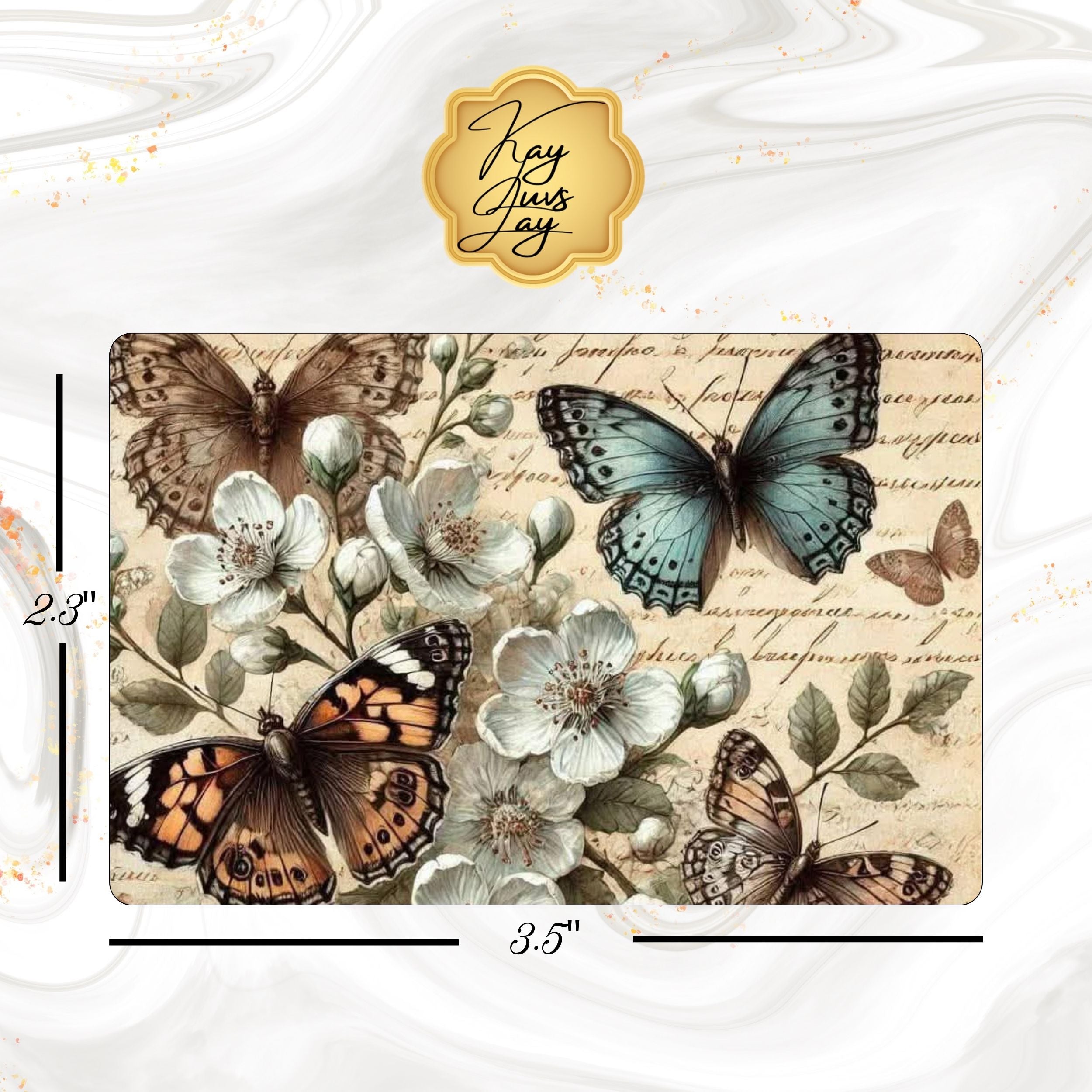 Cream Boho Butterfly Sublimated Fridge Magnet – Decorative Kitchen Magnet